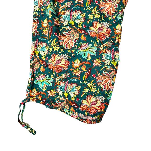 Sundance Green Floral Riya Beach Cinchable Harem  Pants XL (2787) - Picture 3 of 7